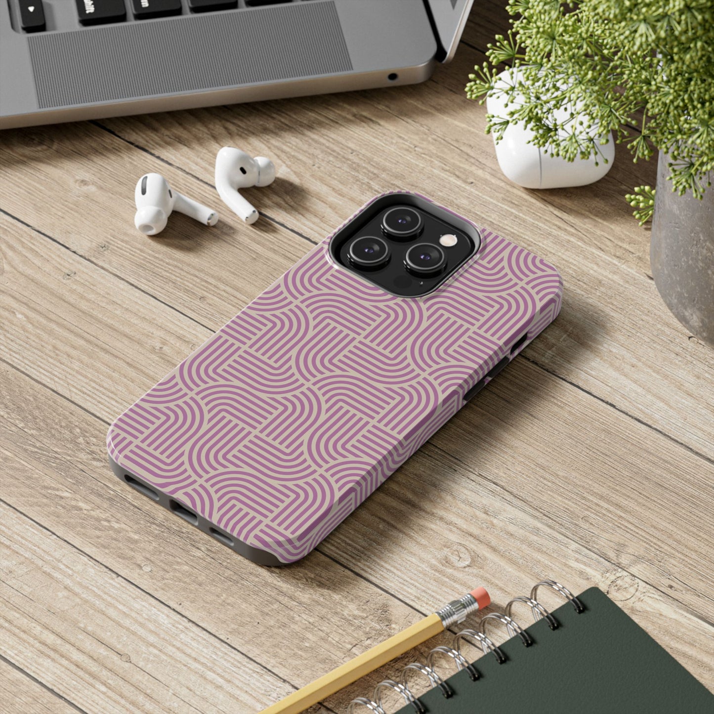 Stylish pink lines Phone Case