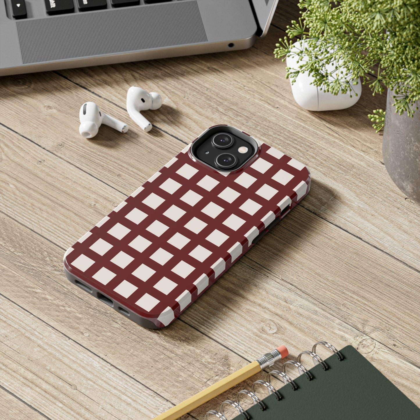 Red Checkered Phone Case