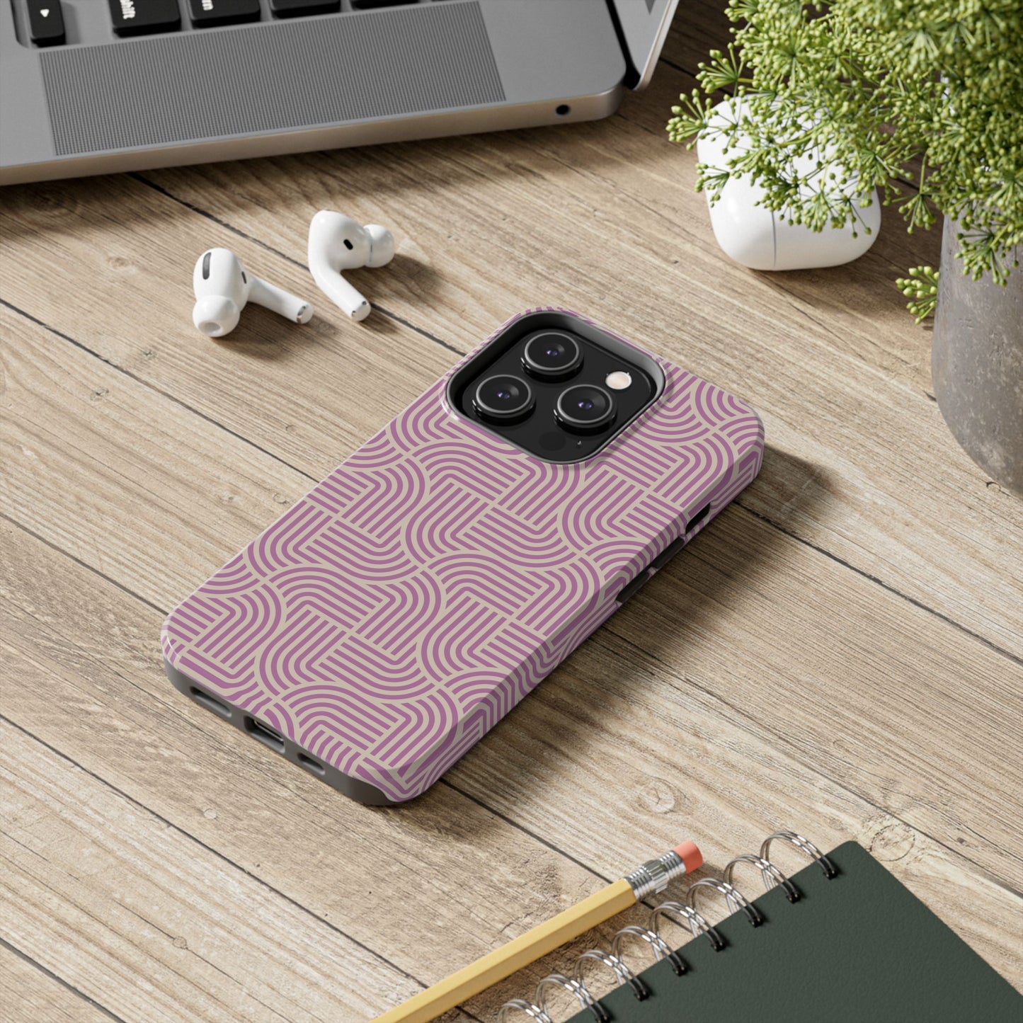 Stylish pink lines Phone Case