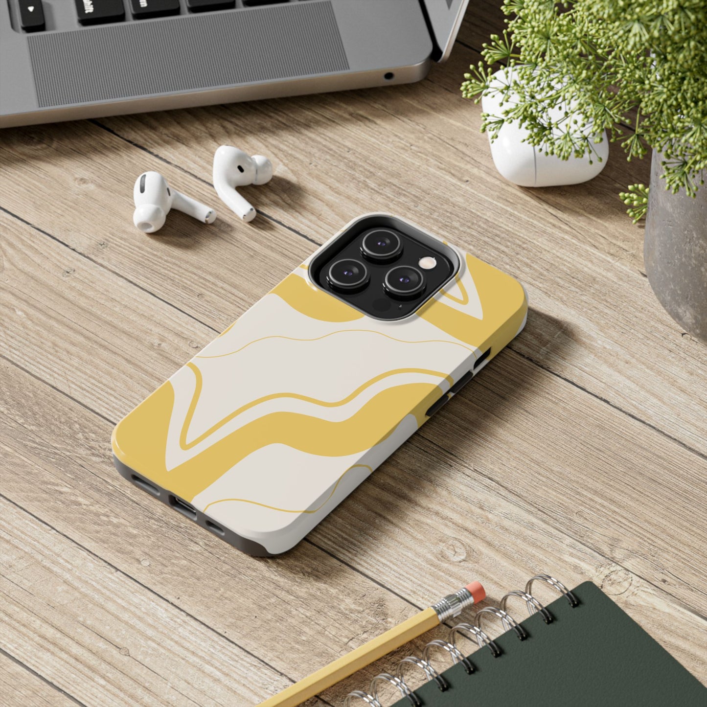 Yellow Wave Phone Case