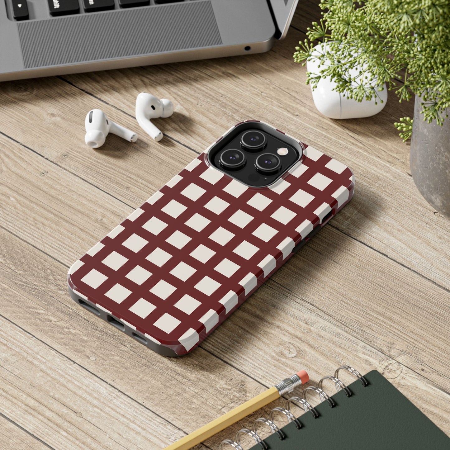 Red Checkered Phone Case