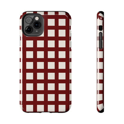 Red Checkered Phone Case