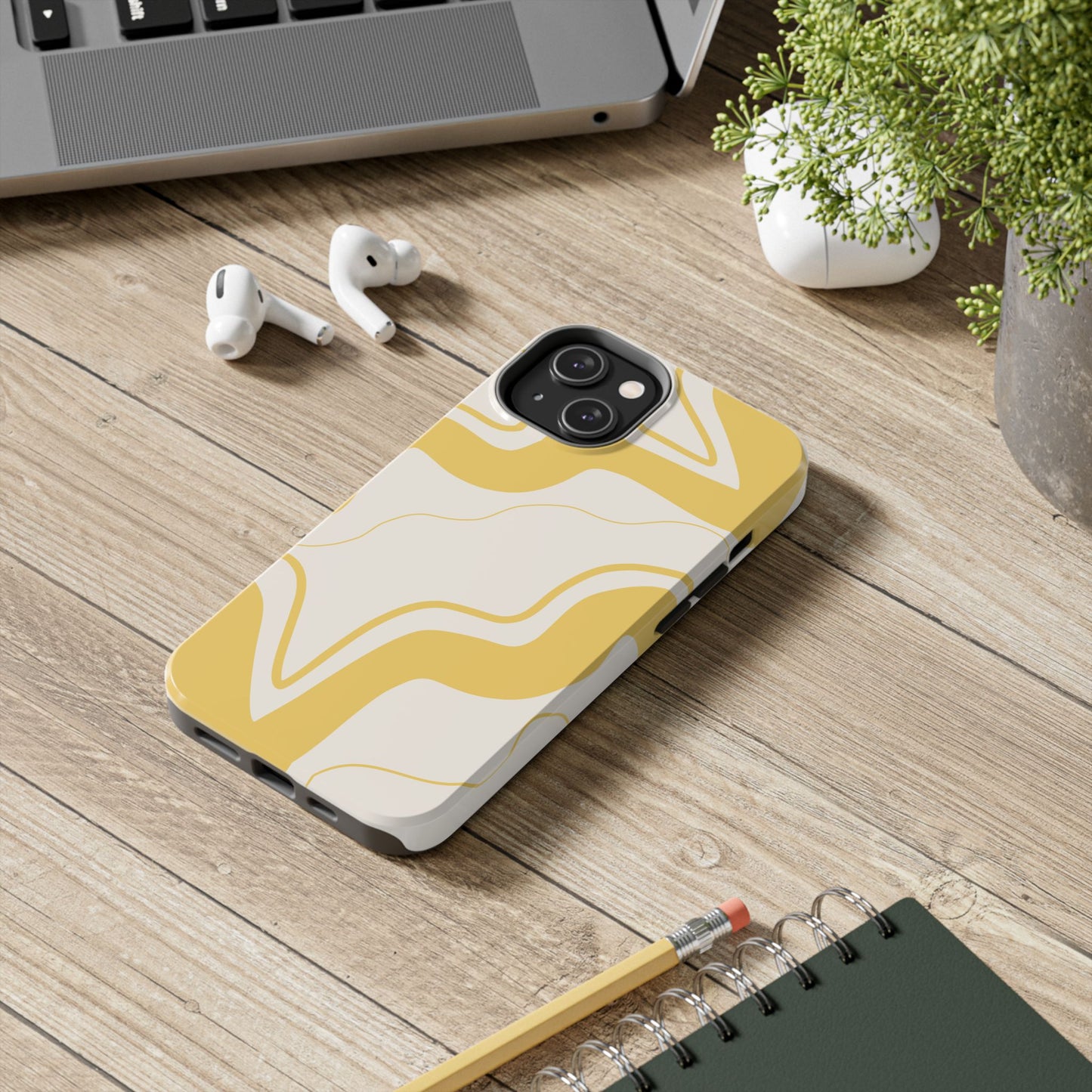 Yellow Wave Phone Case